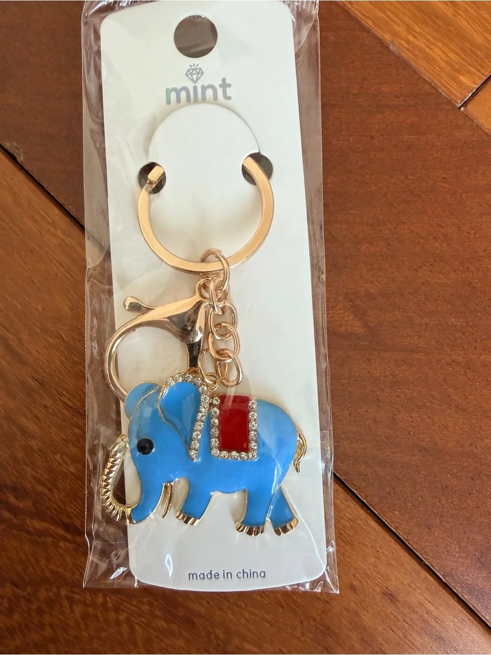 Mint Gold-Tone Assorted Rhinestone and/or Enamel Charm Keychains. CHOOSE ONE.